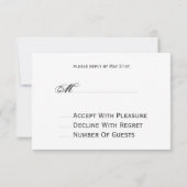 バーラップ&レースインスパイアフローラランタンRSVP 出欠カード (裏面)