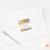 バーラップ&レースインスパイアブラックアイドスサンズの住所 スクエアシール (封筒)