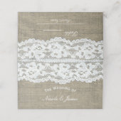 バーラップ&レースシンプルカントリーズ素朴結婚テーブル プレイスカード (外部開封)