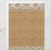 バーラップ&レーススクラップブック紙 (正面/裏面)