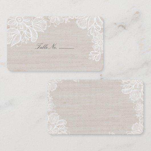 バーラップ&レーステーブル座席表 プレイスカード (正面/裏面)