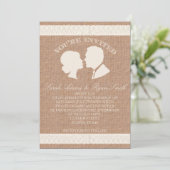 バーラップ&レースプリント結婚式招待状 招待状 (スタンド正面)