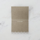 バーラップ&レースヴィンテージクリスマスサンキューカード サンキューカード (内部)