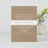 バーラップ&レース刺激を受けた結婚式招待状 招待状 (スタンド正面)