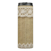 バーラップ、レース生地のテクスチャ。 タンブラー (裏面)