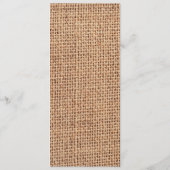 バーラップ・レ素朴ース・トワイン・カントリー・ウエディング・プログラム プログラム (裏面)