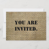 バーラップ 招待状 (正面)