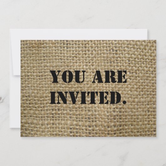 バーラップ 招待状 (正面)