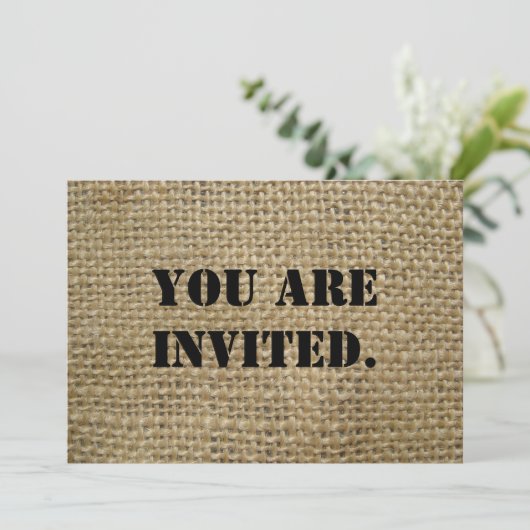 バーラップ 招待状 (スタンド正面)