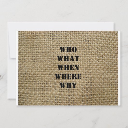 バーラップ 招待状 (裏面)