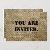 バーラップ 招待状 (正面/裏面)