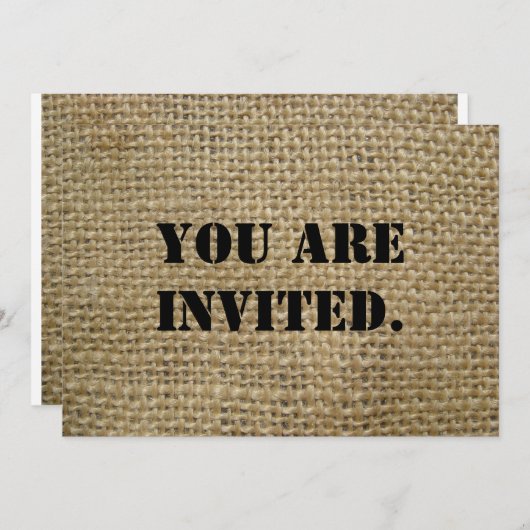 バーラップ 招待状 (正面/裏面)