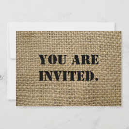 バーラップ 招待状