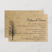 バーラップ&樺の木ポ結婚ッシュリハーサル 招待状 (正面/裏面)