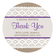 バーラップ&素朴ヴィンテージホワイトレースブライダルシャワー