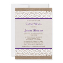 バーラップ&素朴ヴィンテージホワイトレースブライダルシャワー