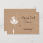 バーラップRSVPのタンポポ 出欠カード (正面/裏面)