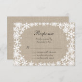 バーラップRSVPの冬のレース 出欠カード (正面/裏面)