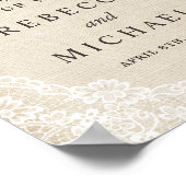 バーラッ素朴プフローラの結婚ウェルカムサイン ポスター (角)