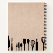 バーラフェイクップフォークスパーソナライズされたレシピ ノートブック (裏面)