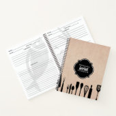 バーラフェイクップフォークスパーソナライズされたレシピ ノートブック (内部)