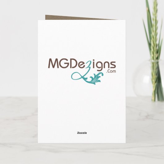 バーラフェイクップ、ネイビーブルーとホワイトレースありがとう サンキューカード (裏面)