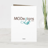 バーラフェイクップ、ネイビーブルーとホワイトレースありがとう サンキューカード (裏面)