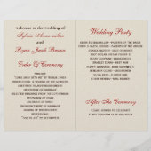 バーラフェイクップ,赤ブルック2折結婚式 プログラム (裏面)