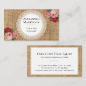 バーラユニークップヴィンテージバラフローラレース 名刺 (正面/裏面)