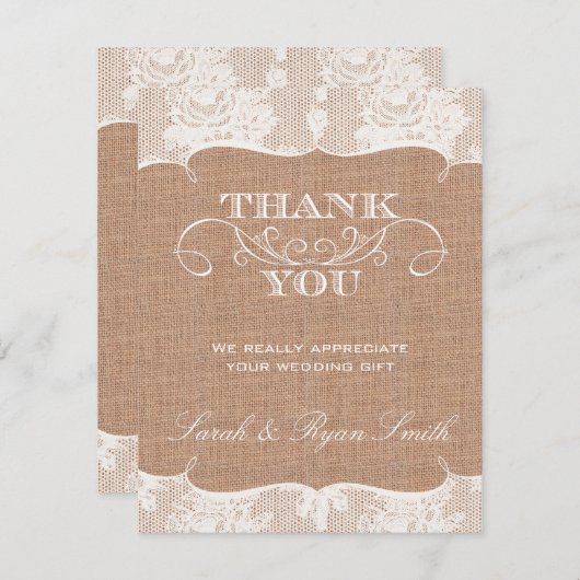 バーラルププリント&レ結婚ースサンキューカード サンキューカード (正面/裏面)