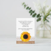 バーラ素朴ップとヒマワリ結婚のエンクロージャカード エンクロージャーカード (スタンド正面)