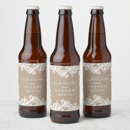 バーラ素朴ップとレース結婚ズ ビールラベル