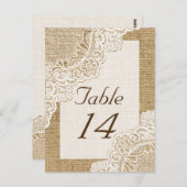 バーラ素朴ップのテー結婚ブル番号の白いレース ポストカード (正面/裏面)