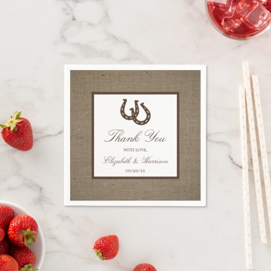 バーラ素朴ップの国の馬結婚蹄形 スタンダードカクテルナプキン (インサイチュ)