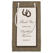 バーラ素朴ップの国の馬結婚蹄形 スモールペーパーバッグ (正面)