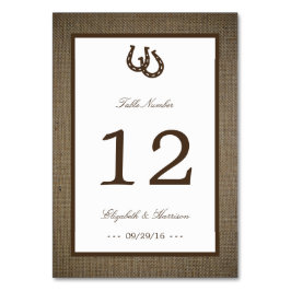 バーラ素朴ップの国の馬結婚蹄形 テーブルナンバー