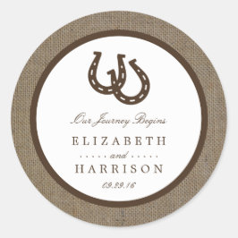 バーラ素朴ップの国の馬結婚蹄形 ラウンドシール