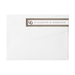 バーラ素朴ップの国の馬結婚蹄形 ラップアラウンドラベル