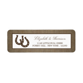 バーラ素朴ップの国の馬結婚蹄形 ラベル