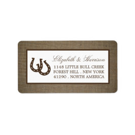 バーラ素朴ップの国の馬結婚蹄形 ラベル