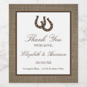 バーラ素朴ップの国の馬結婚蹄形 ワインラベル (シングルラベル)