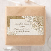 バーラ素朴ップの白いレース結婚 ラベル (インサイチュ)