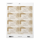 バーラ素朴ップの白いレース結婚 ラベル (フルシート)