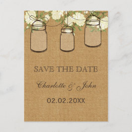 バーラ素朴ップアイボリーバラメイスンの救日付 案内ポストカード