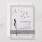 バーラ素朴ップエコボホラベンダーフォト結婚ズ 招待状 (正面)