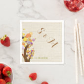 バーラ素朴ップツリーテーマ結婚ズ スタンダードカクテルナプキン (インサイチュ)