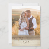 バーラ素朴ップパンパスグラスエコボホフォト結婚ズ 招待状 (裏面)