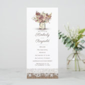 バーラ素朴ップフローラメイスンジャー結婚式 プログラム (スタンド正面)