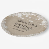 バーラ素朴ップブライダルシャワー紙プレート ペーパープレート (アングル)