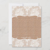 バーラ素朴ッププリント&レース日付を保存 セーブザデート (裏面)